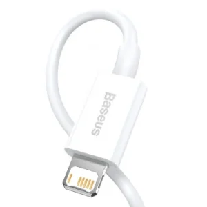 Cablu date si incarcare iPhone - Lightning USB 20W 1.5m Alb Baseus Superior - imagine 2