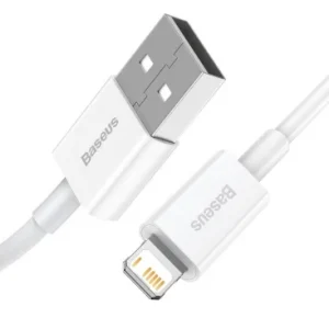 Cablu date si incarcare iPhone - Lightning USB 20W 1.5m Alb Baseus Superior - imagine 3