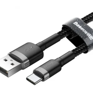 Cablu Date si Incarcare USB-A - USB-C Baseus 60W 1m Gri - imagine 3