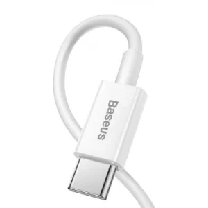 Cablu Date/Incarcare USB-C - Lightning Baseus Superior Series 20W 1m Alb - imagine 3