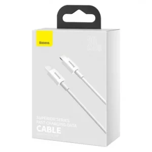 Cablu Date/Incarcare USB-C - Lightning Baseus Superior Series 20W 1m Alb - imagine 4