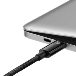 Cablu Date si Incarcare USB-C - USB-C Baseus Tungsten Gold 240W 1m Negru - imagine 3