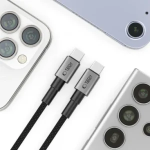 Cablu Date si Incarcare USB-C - USB-C Tech-Protect Ultraboost DNA 60W 0.5m Gri - imagine 4