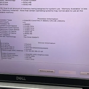 Laptop SH Dell Latitude 7300 i7-8665U 16gb RAM SSD NVME 512 13.3 FHD - imagine 3
