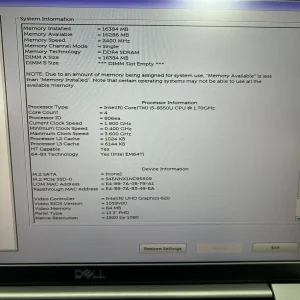 Laptop SH Dell Latitude 7390 i5-8350U SSD NVME 512GB 16GB Ram Touchscreen - imagine 2