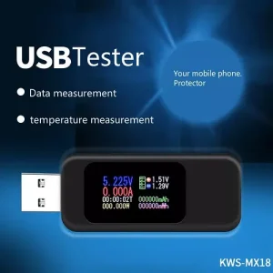 Tester digital USB 10 in 1 Voltmetru Ampermetru 0-30v 5A - imagine 3