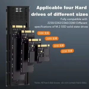 Adaptor SSD M.2 NMVE/SATA la USB 3.1 gen 2 10Gbps carcasa aluminiu dual protocol - imagine 3