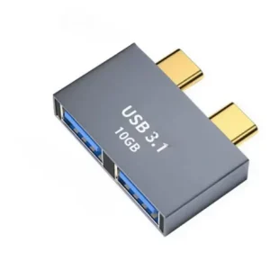 Adaptor 2 Type C la 2 USB 3.1 PD Thunderbolt 3 Macbook Pro Air - imagine 1