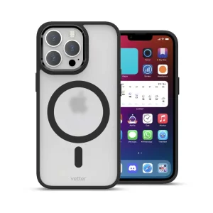 Husa iPhone 13 Pro Max Clip-On Hybrid Matt Compatibil MagSafe Negru - imagine 3