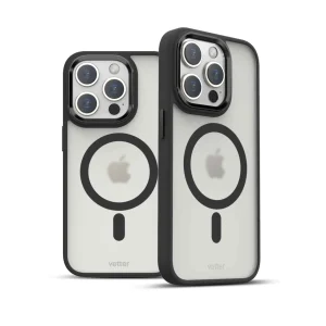 Husa iPhone 14 Pro Max Clip-On Hybrid Matt Compatibil MagSafe Negru - imagine 1