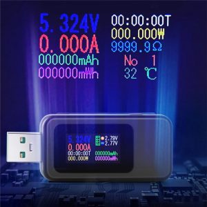 Tester digital USB 10 in 1 Voltmetru Ampermetru 0-30v 5A - imagine 2