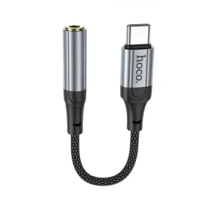 Adaptor Audio USB-C - 3.5mm HOCO LS36 0.12m Negru - imagine 2