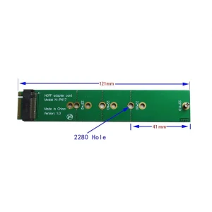 Adaptor M.2 NVMe NGFF SSD 22110 convertor la M2 NVMe NGFF SSD 2280 2260 121mm lungime - imagine 2