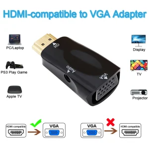 Adaptor HDMI la VGA convertor video laptop pc display - imagine 2