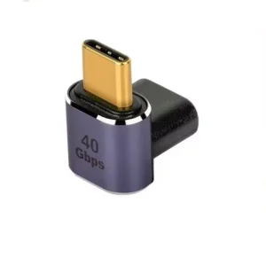 Adaptor Type C la 90 grade 40Gbps PD 100W 8k 60Hz laptop telefon mobil tableta USB Type C - imagine 1