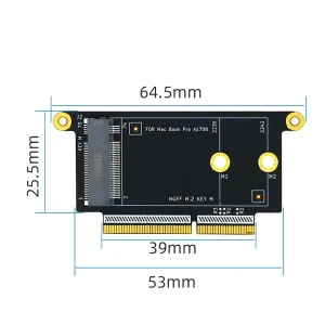 Adaptor SSD Macbook Pro Retina 13 A1708 2016 2017 ssd nvme M2 M key 2230 2242 - imagine 8