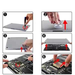 Adaptor SSD Macbook Pro Retina 13 A1708 2016 2017 ssd nvme M2 M key 2230 2242 - imagine 6