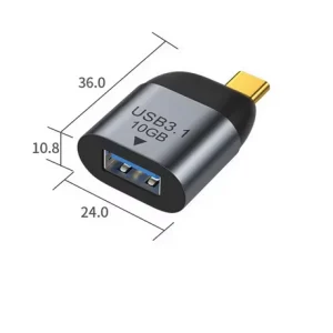 Adaptor Convertor Type C Tata la USB 3.1 Mama metalic 10Gb - imagine 2