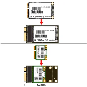 Adaptor SSD MSATA la Mini PCIE wifi card slot Mini PCI Express la SSD Msata - imagine 2