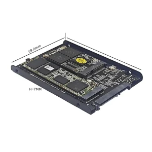 Adaptor/Suport SSD M.2 Msata la SATA 3.0 2.5" metalic M2 NGFF - imagine 4
