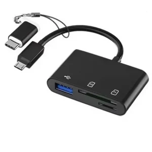 Adaptor OTG Micro USB Type C la USB card reader TF CF SD memory card