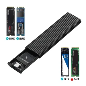 Adaptor M.2 NVME la USB dual protocol 10gbps usb3.1 gen2 2230-2280 carcasa ssd externa - imagine 2