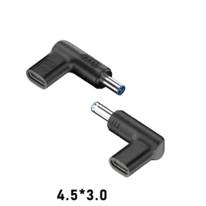 Adaptor alimentare 4.5x3.0 mm USB C HP mufa mica albastra cu pin central