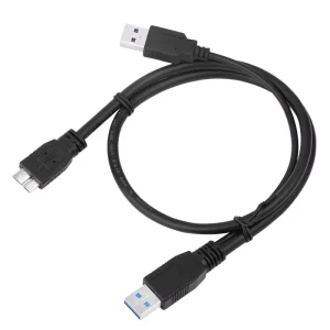 Cablu USB 3.0 la USB Micro B 3.0 cu alimentare USB 2.0 HDD/SSD extern - imagine 1