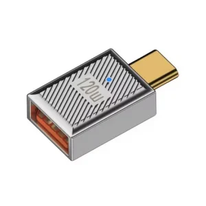 Adaptor Type C la USB 3.1 Mama metalic 120W si led - imagine 1