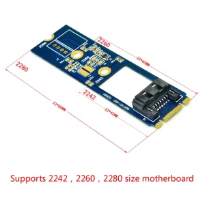 Adaptor M2 SATA B-M Key NGFF la SATA SSD HDD 7pin - imagine 3