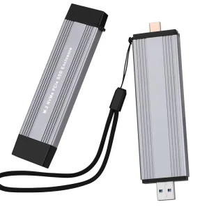 Adaptor M.2 NVME SSD la USB 3/1 Type A carcasa aluminiu NVME M Key M+B Key - imagine 1