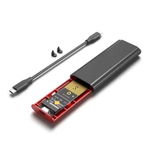 Adaptor M.2 dual protocol NVME NGFF la USB 3.1 6.0Gbps Thunderbolt 3 10gb carcasa aluminiu - imagine 1
