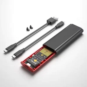 Adaptor SSD M.2 NVME la USB 3.1 Type C carcasa aluminiu M2 B+M Key/M Key - imagine 1