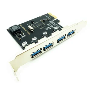 Adaptor 4 Port USB 3.0 la PCI-e Express 1X hub USB PC - imagine 8
