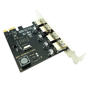 Adaptor 4 Port USB 3.0 la PCI-e Express 1X hub USB PC - imagine 7