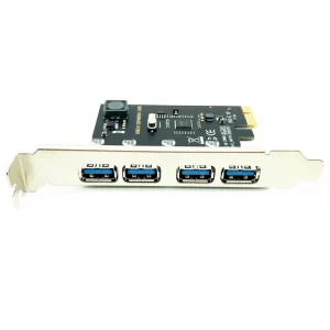 Adaptor 4 Port USB 3.0 la PCI-e Express 1X hub USB PC - imagine 6