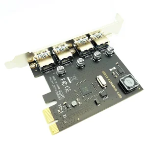 Adaptor 4 Port USB 3.0 la PCI-e Express 1X hub USB PC - imagine 5
