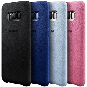 Husa Samsung Galaxy S8 plus Alcantara Cover premium look blue - imagine 3