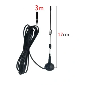 Antena GSM 433Mhz 17CM IOT Ham Radio baza magnetica SMA Tata 3m - imagine 1
