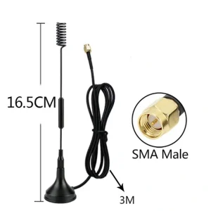 Antena 433Mhz 16.5CM 8dBI lora SMA Tata GSM - imagine 1
