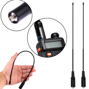 Antena SMA NA-771 VHF/UHF 144/430MHz Dual Band Flexible Antenna Baofeng UV-5R Walkie Talkie - imagine 3