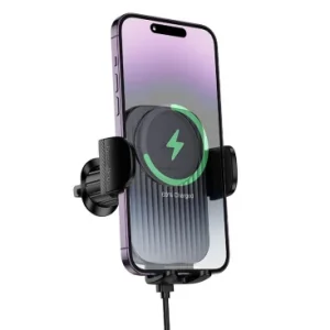Incarcator Auto Wireless Telefon 15W 1.67A Negru Borofone BH221 Path - imagine 3