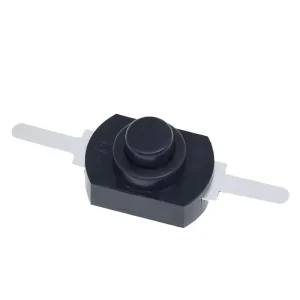 Buton on off push switch DC 30V 1A negru - imagine 1