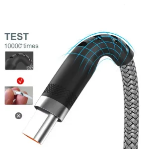 Cablu incarcare/date 6A USB Type C gri 1.5m - imagine 3
