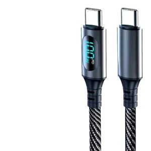 Cablu date/incarcare cu afisaj fast charge 100W telefoane mobile tablete etc 1m type C type C