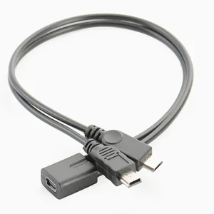 Cablu spliter Mini USB mama la MiniUSB MicroUSB 30cm alimentare incarcare