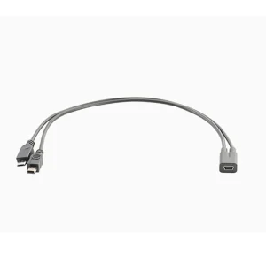 Cablu spliter Mini USB mama la MiniUSB MicroUSB 30cm alimentare incarcare - imagine 2