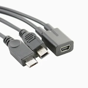 Cablu spliter Mini USB mama la MiniUSB MicroUSB 30cm alimentare incarcare - imagine 7