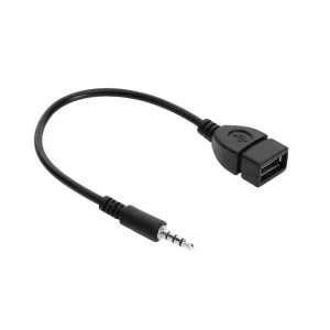 Adaptor 3.5mm audio AUX la USB 2.0 Mama OTG convertor 20cm - imagine 1