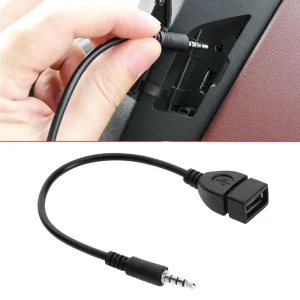 Adaptor 3.5mm audio AUX la USB 2.0 Mama OTG convertor 20cm - imagine 3
